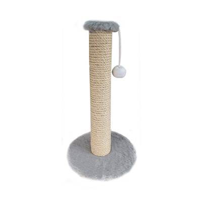 Arranhador Hello Pet Sisal e Pelúcia Cinza para Gatos M