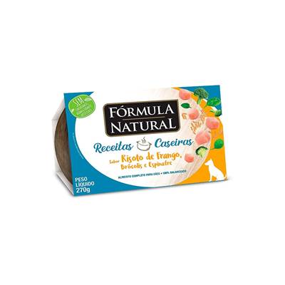 Ração Úmida Fórmula Natural Fresh Meat Receitas Caseiras para Cães Adultos sabor Risoto de Frango, Brócolis e Espinafre 270g