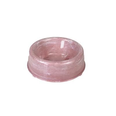 Comedouro Marmorizado Pet Injet Patinha Rose para Cães 900ml