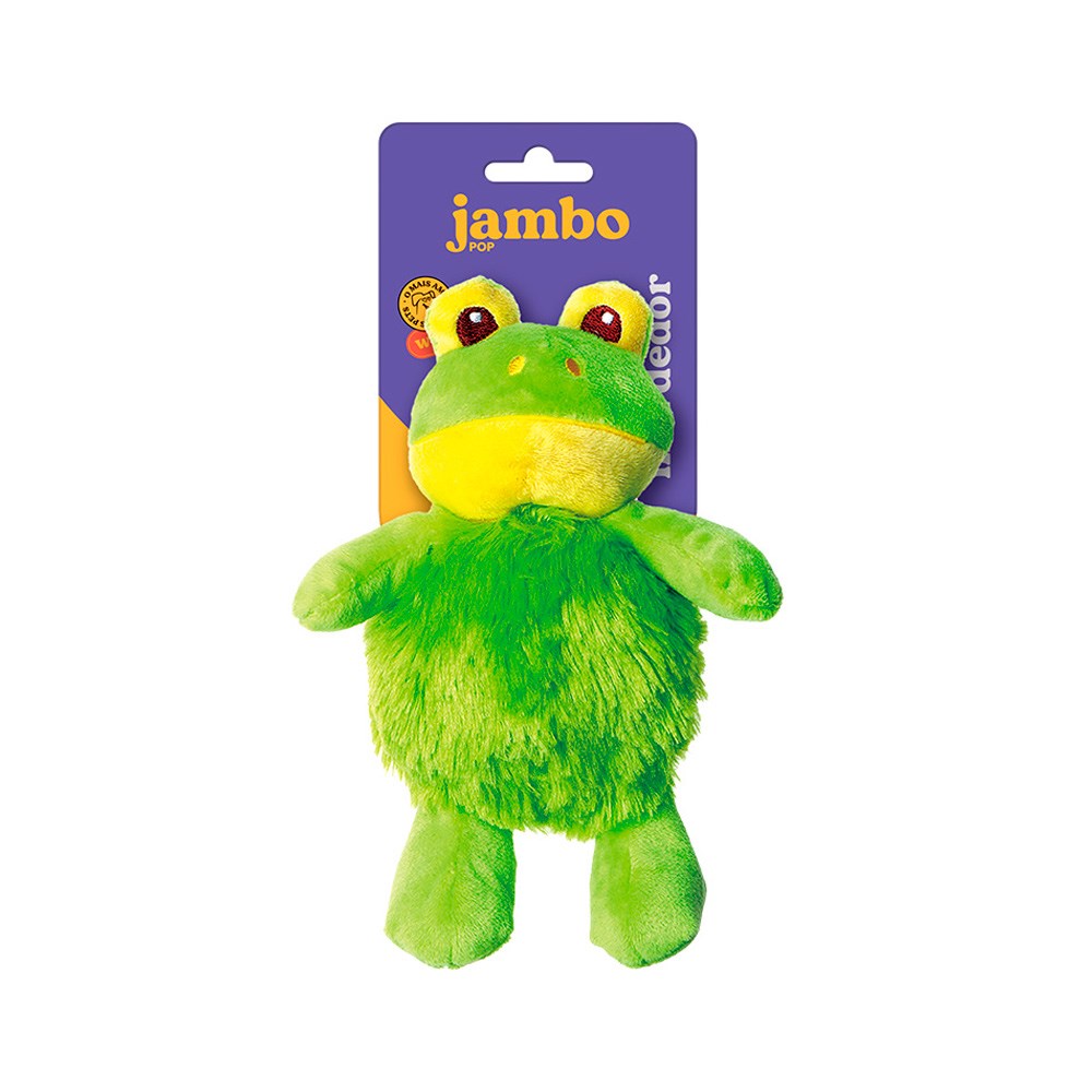Brinquedo Jambo Mordedor Pelúcia Pop Fofa Sapo para Cães