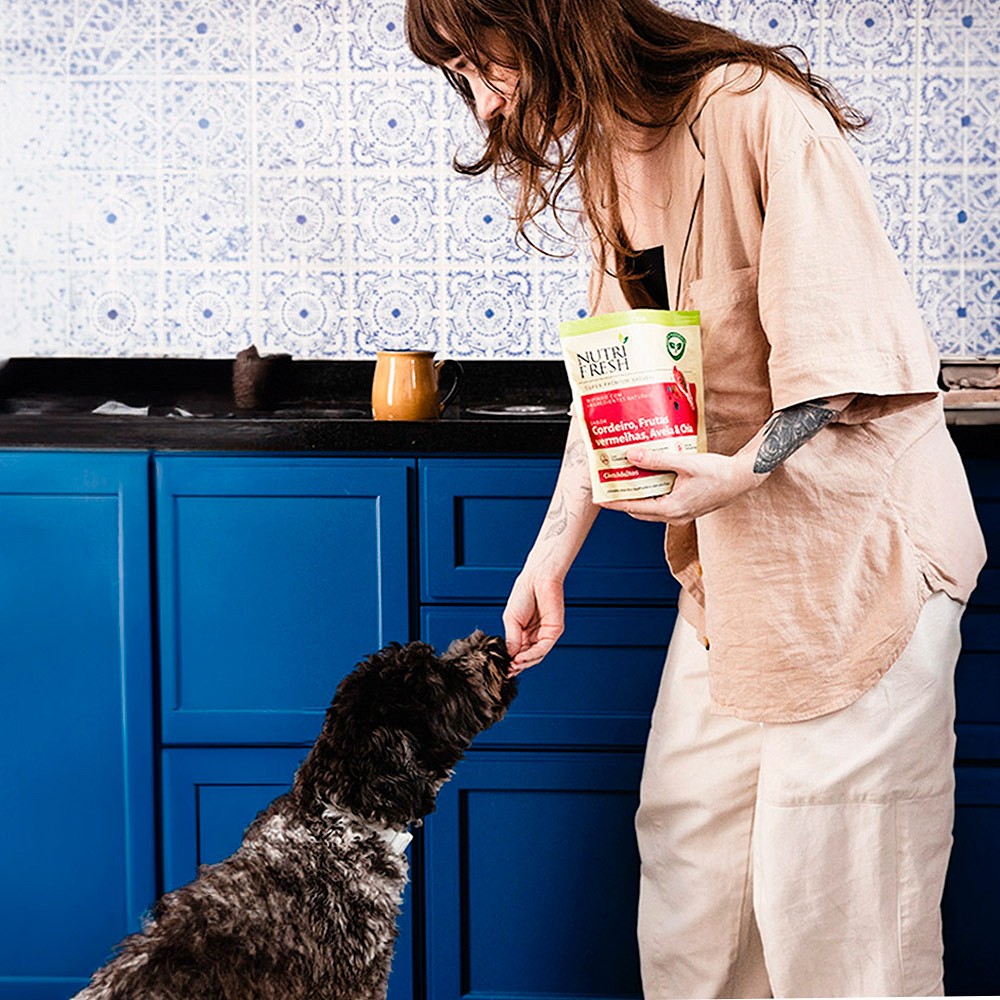 Bifinho Nutrifresh Natural Sabor Cordeiro, Frutas Vermelhas, Aveia e Chia para Cães Adultos