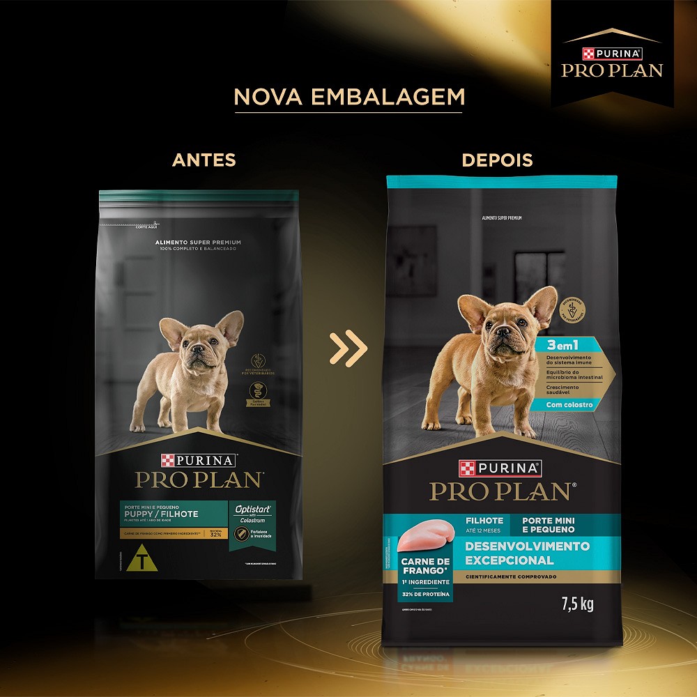 Ração Proplan Desenvolvimento Excepcional para Cães Filhotes de  Porte Mini e Pequeno