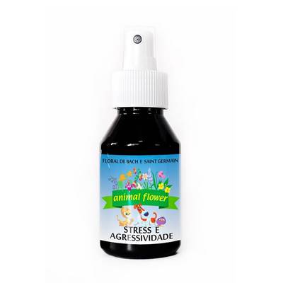 Floral de Bach Stress e Agressividade Animal Flower Spray 100ml