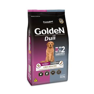 Ração Golden Duii para Cães Adultos sabor Salmão e Cordeiro 10,1kg