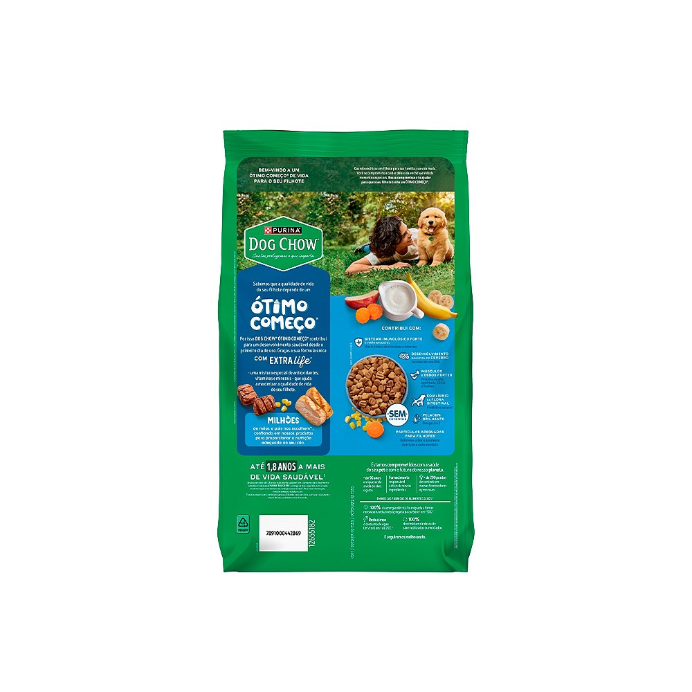 Ração Dog Chow para Cães Filhotes de Porte Médio e Grande sabor Carne, Frango e Arroz