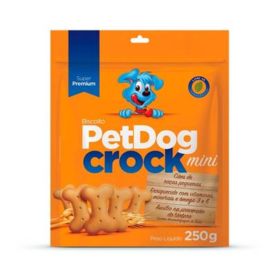 Biscoito Pet Dog Crock Mini para Cães de Raças Pequenas 500g