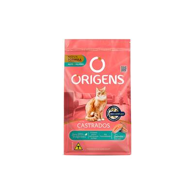 Ração Origens para Gatos Castrados sabor Salmão 1kg