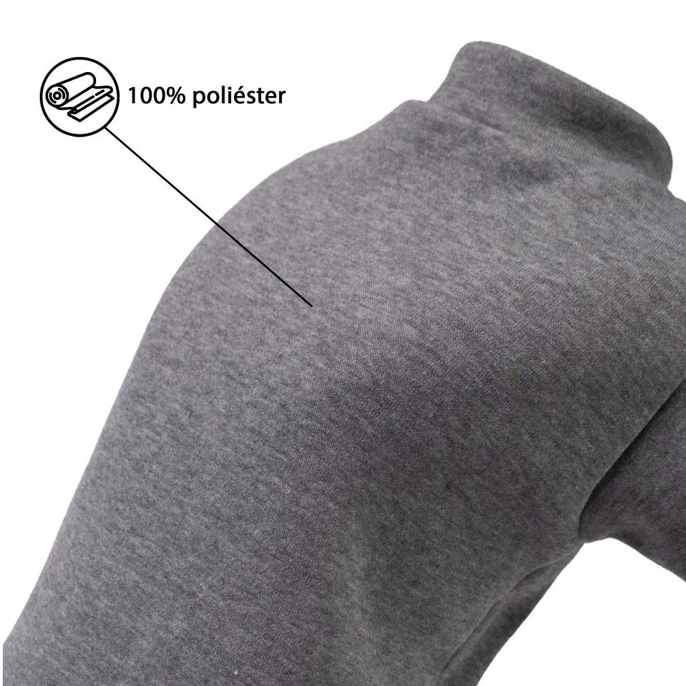 Blusa Fábrica Pet Moletom Cinza para Cães e Gatos