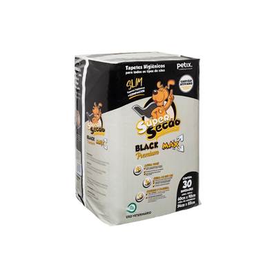 Tapete Higiênico Super Secão Black Slim 50 unidades