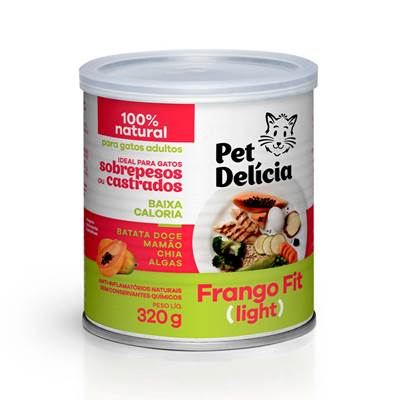 Ração Pet Delícia Frango Fit Light para Gatos Adultos 320g