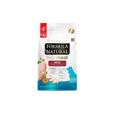 Ração Fórmula Natural Fresh Meat para Cães Adultos de Porte Médio 12kg