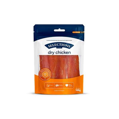 Snack Desidratado Dry Chicken Selections for pets para Cães 100g