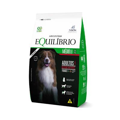 Ração Equilíbrio para Cães Adultos de Porte Médio sabor Frango 15kg