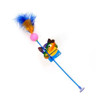 Brinquedo Plumas e Penas Varinha Mega Ket para Gatos - Cores Sortidas U