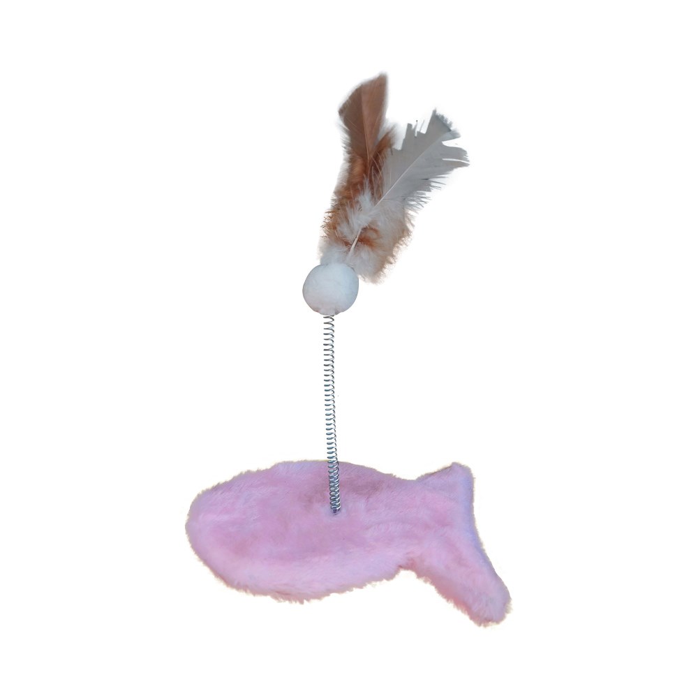 Brinquedo Arranhador Hello Pet Peixe Pelúcia Rose para Gatos