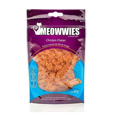 Snack Meowwies Chicken Flake para Gatos 80g