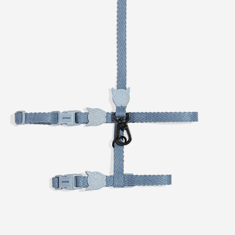 Peitoral com Guia Zee.Cat Naturals Marine para Gatos | Zee.Dog