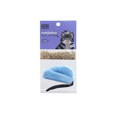 Brinquedo Cansei de Ser Gato Ratinho com Catnip Azul U