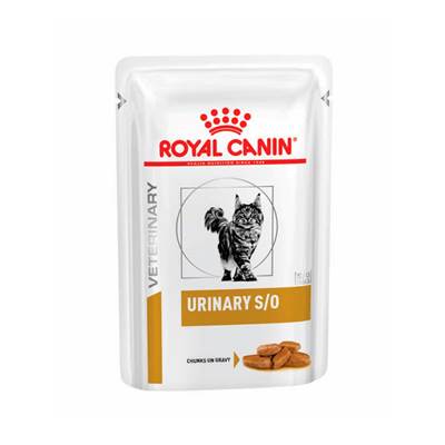 Ração Úmida Royal Canin Sachê Veterinary Diet Urinary S/O para Gatos com Cálculos Urinários 85g