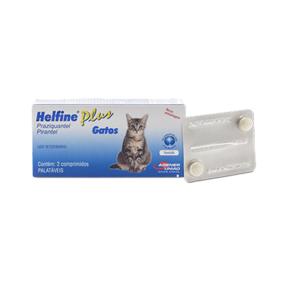 Vermífugo Helfine Plus - para gatos 2 comprimidos