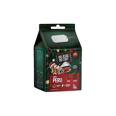 Snack Petitos Delicias do Chef Sabor Peru para Cães Adultos 50g