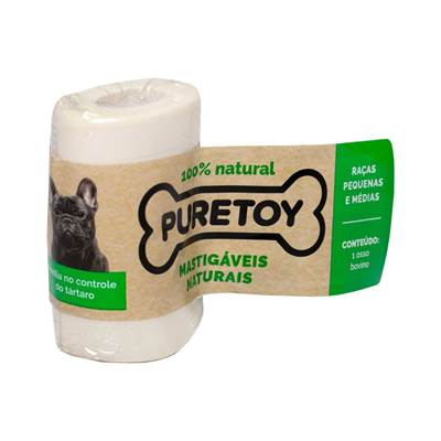 Osso Bovino Mastigável Puretoy para Cães de Porte Pequeno e Médio