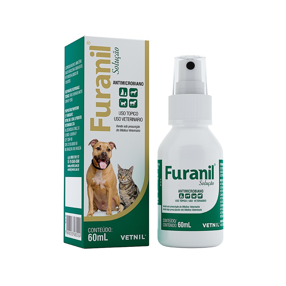 Antibiótico e antifúngico Furanil Spray Vetnil