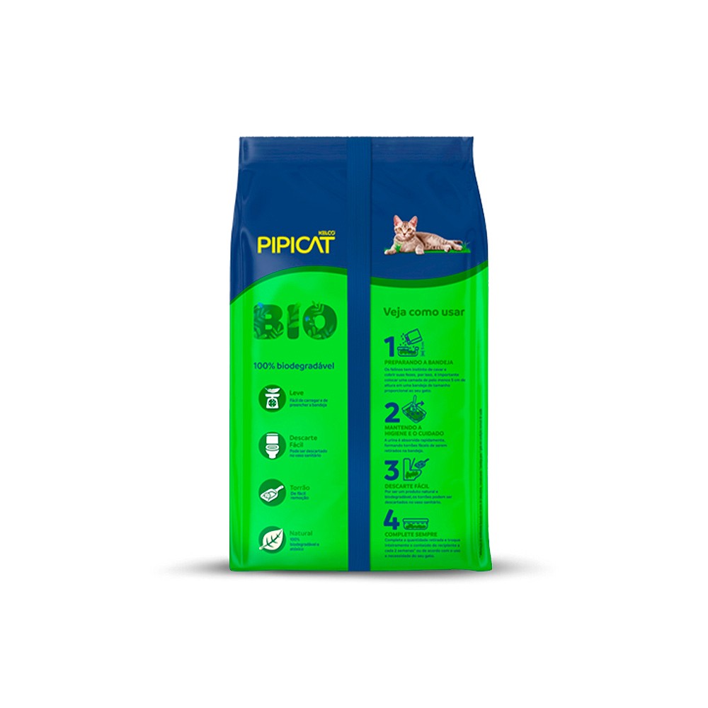 Granulado Sanitário Pipicat Bio Vegetal para Gatos