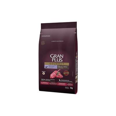 Ração GranPlus Gourmet para Cães Filhotes de todos os Portes sabor Ovelha e Arroz 3kg