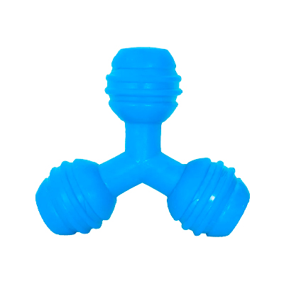 Brinquedo Furacão Pet Triângulo de Borracha Azul para Cães P