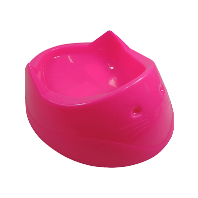 Comedouro para Gato Cara de Gato Rosa 200ml