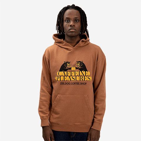 Hoodie Oversized Coffee Shop Marrom GGG
