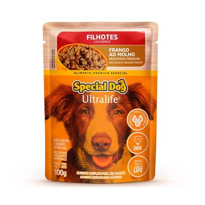 Ração Úmida Special Dog Ultralife para Cães Filhotes Sabor Frango ao Molho 100g