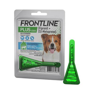 Antipulgas e Carrapatos Frontline Plus para Cães de 10kg a 20kg 