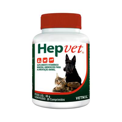Hepvet Suplemento Vitamínico Mineral - 30 Comprimidos 30 comprimidos
