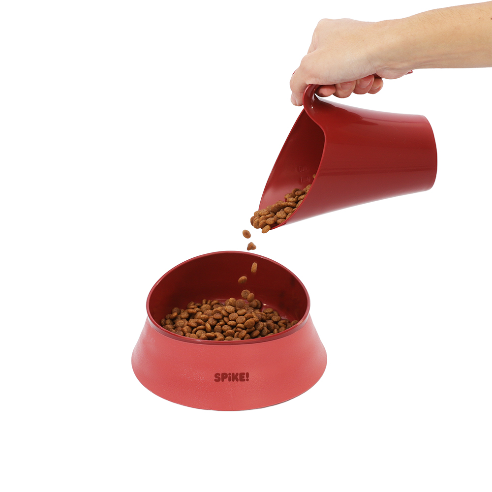 Caneca Dosadora Spike Vermelho para Cães