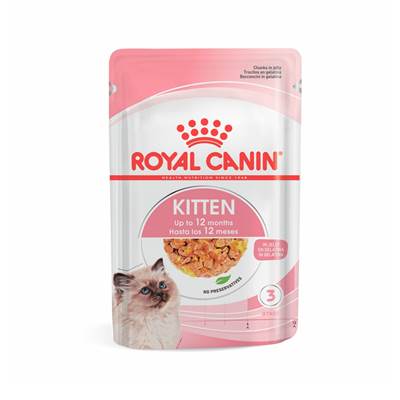Ração Úmida Royal Canin Kitten Jelly para Gatos Acima de 12 Meses 85g