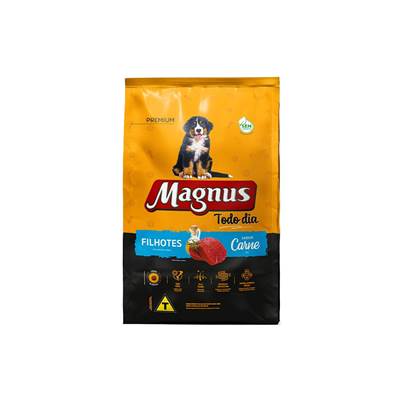 Ração Magnus Todo Dia para Cães Filhotes sabor Carne 3kg