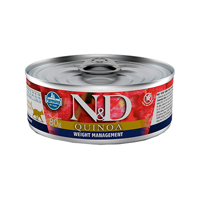 Ração Úmida N&D Quinoa Controle de Peso para Gatos Adultos 80g