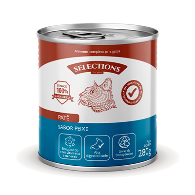 Patê Selections For Pets para Gatos Sabor Peixe 280g