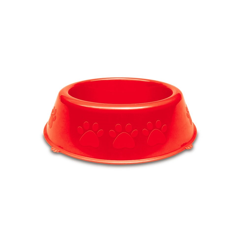 Comedouro Pet Injet Pata Vermelho para Cães Filhotes 