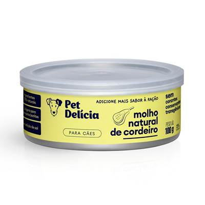 Molho Natural Pet Delícia sabor Cordeiro para Cães 100g