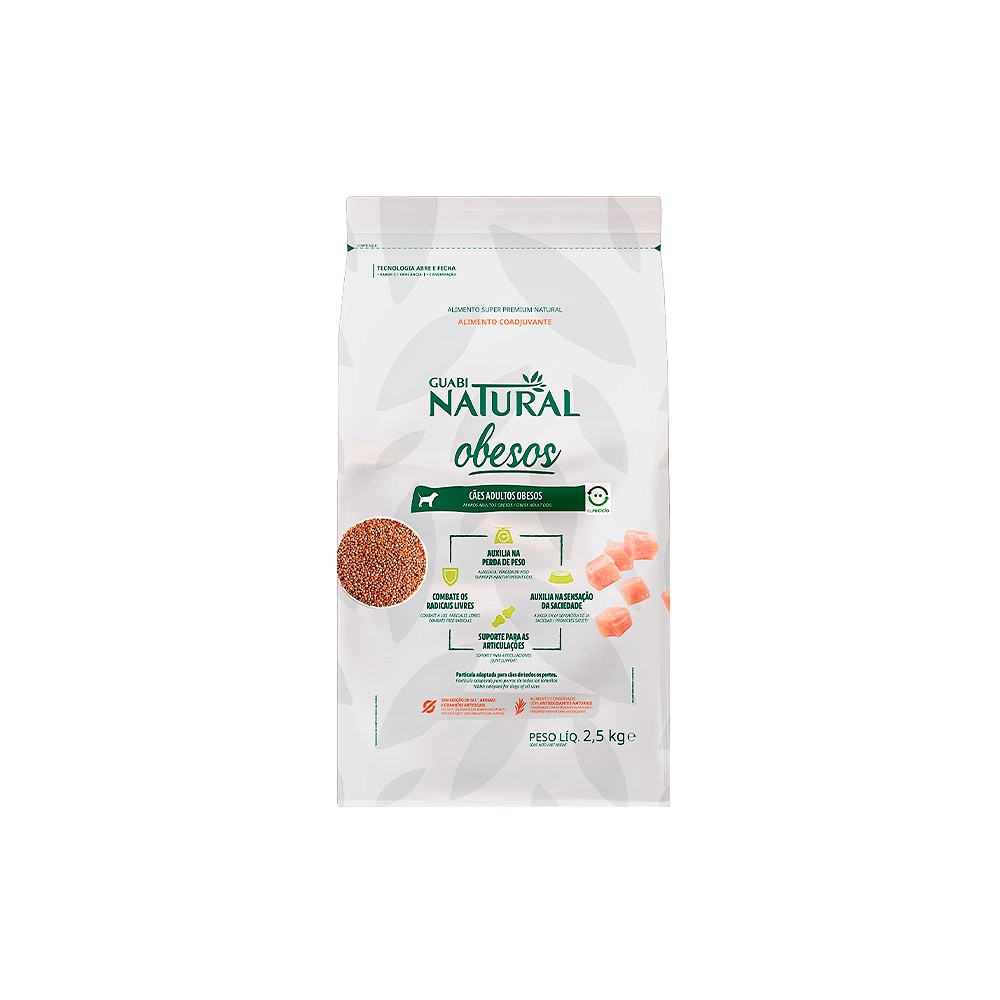 Ração Guabi Natural Obesos para Cães Adultos sabor Frango