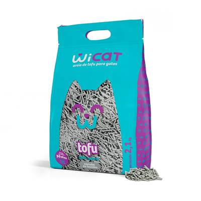 Granulado Higiênico WiCat Tofu Carvão de Bambu 2,1kg