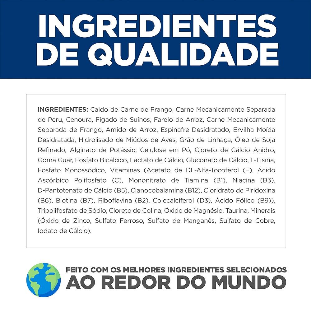 Ração Úmida Hill's Science Diet Pele Sensível para Gatos Adultos sabor Frango e Vegetais