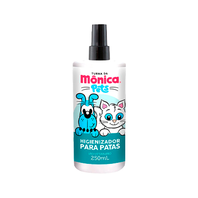 Higienizador para Patas Turma da Mônica Pets para Cães e Gatos 250ml
