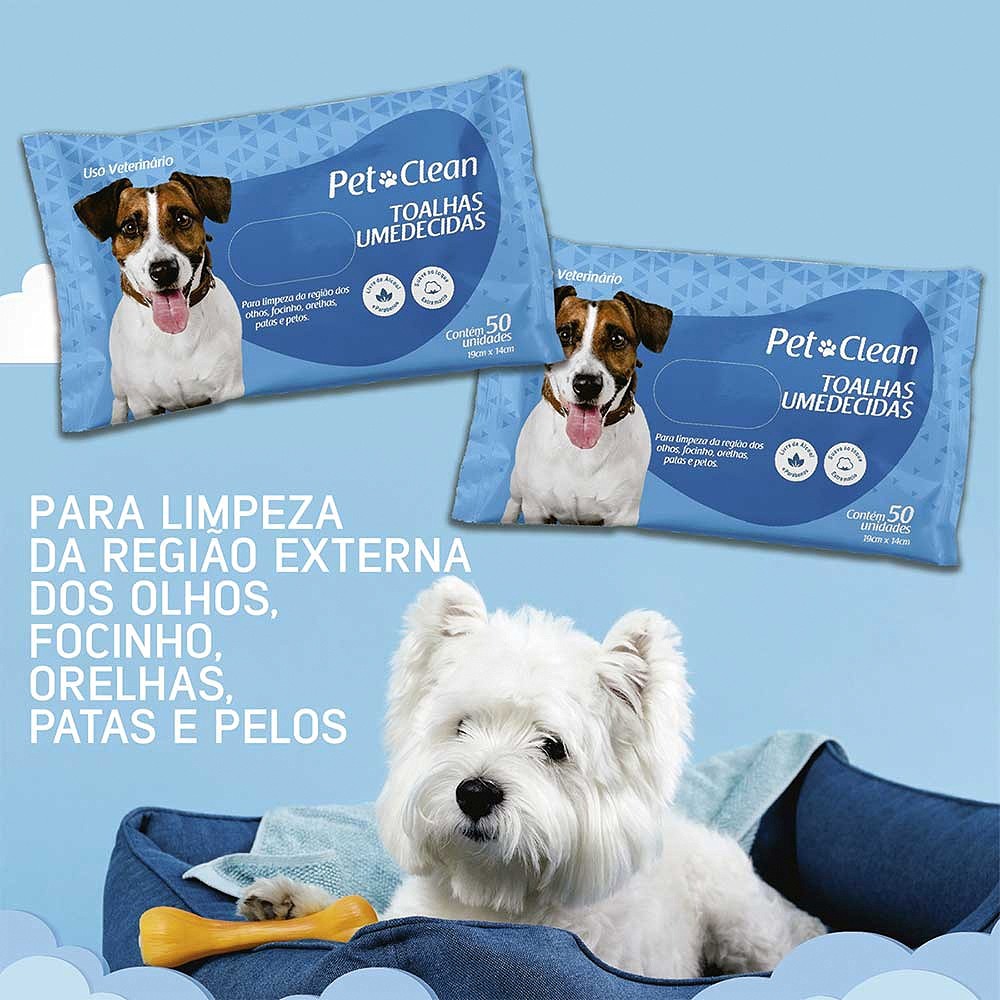 Toalha Umedecida Pet Clean