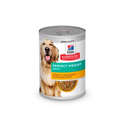 Ração Úmida Hill's Science Diet Peso Perfeito para Cães Adultos Sabor Frango e Vegetais 354g