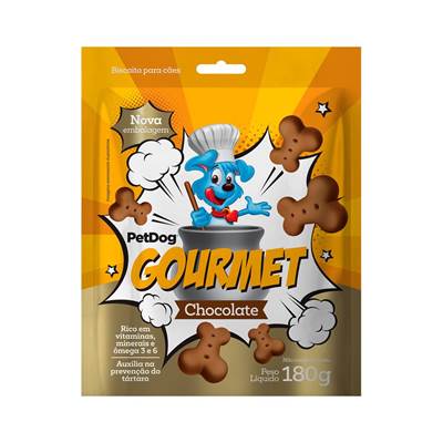 Biscoito Pet Dog para Cães Sabor Chocolate 180g