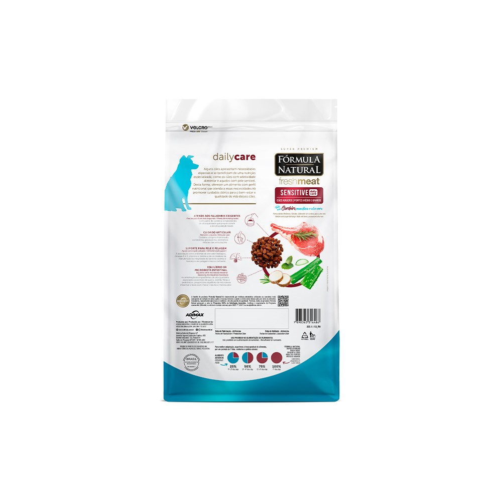 Ração Fórmula Natural Fresh Meat Sensitive para Cães Adultos de Médio e Grande Porte